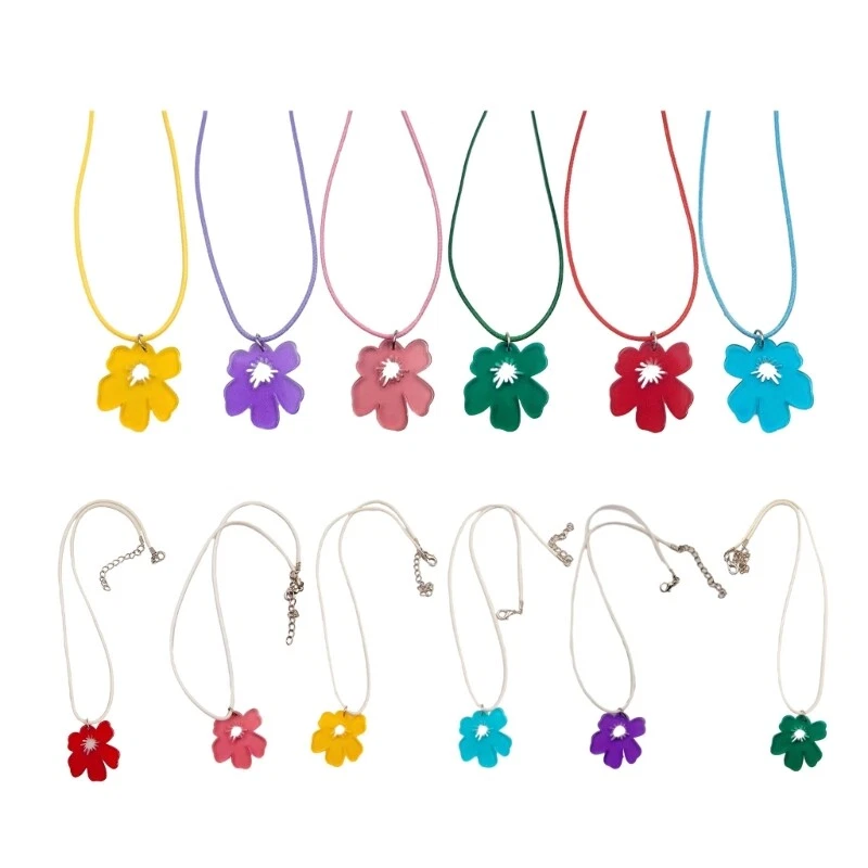 Irregular Flower Pendant Necklace Choker Fashion Jewelry Simple