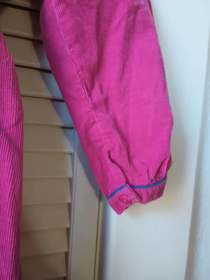 Meninas SOPHIE DESS 4T Veludo Rosa Brilhante Floral Botão de Tubulação Gravata Traseira - Imagem 3 de 4