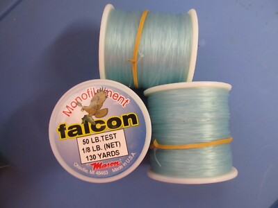 5 Spools of Falcon Monofilament Fishing Line 50LB. Test 5-130 yard spools  NEW | eBay
