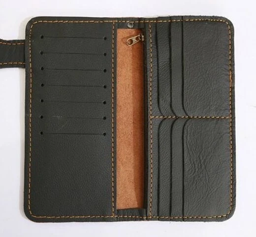 Leather Biker Wallet Chain Handmade Leather Wallet Mens Bifold Wallet Gift 261 - Image 2 of 2