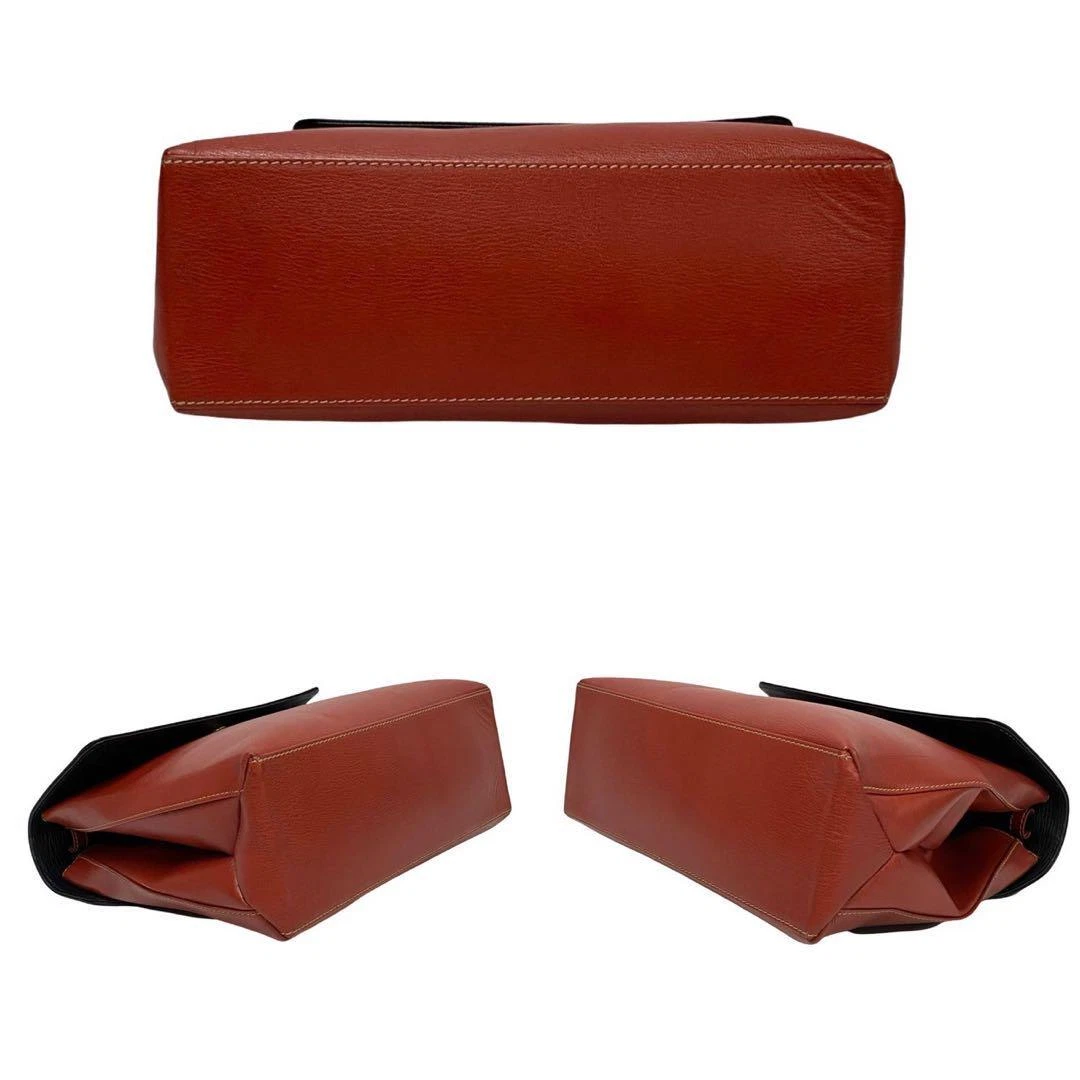 Borsa donna vintage Loewe Loe Berrus Sques pelle 2 vie tracolla rossa nera limitata