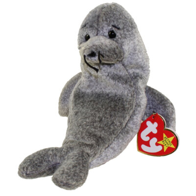 TY Beanie Baby - SLIPPERY the Seal (7 inch) - MWMTs Stuffed Animal Toy