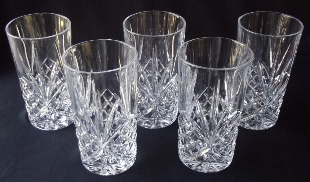 5 AMAZING SHANNON COLLECTION GODINGER 'DUBLIN' HIGHBALL GLASSES 12 oz