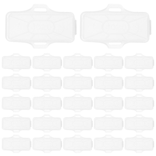 Set of 4 Cable Sign Clear Plastic Label Holders Identification Labels - 第 8/12 張圖片