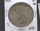1925- Silver Peace Dollar- AU