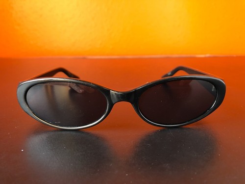 Vintage SUNglasses mid century cool chic steampunk mod gogo black rhinestones - Picture 2 of 12
