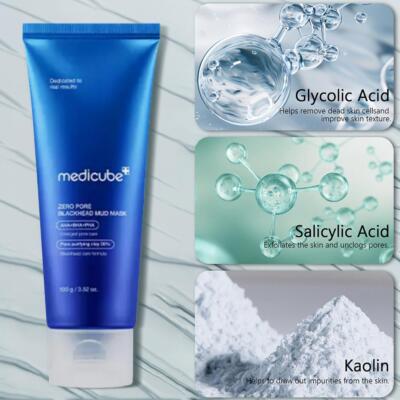 100g Zero Pore Blackhead Mud Mask Export Blackhead ep Cleaning Shrink Por Neu