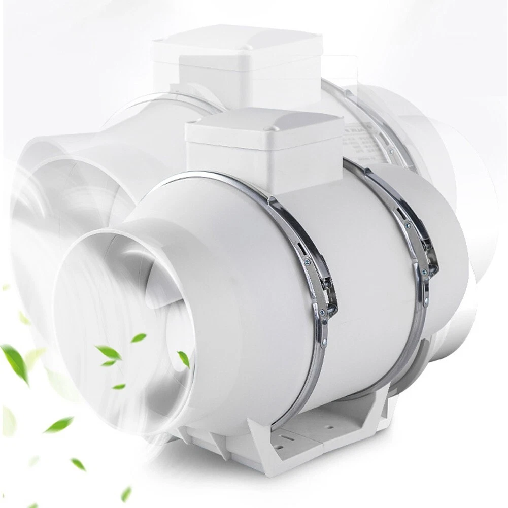 Noise Free 4/5 Inch Inline Duct Fan Ventilation Blower Efficient HVAC  Exhaust | eBay