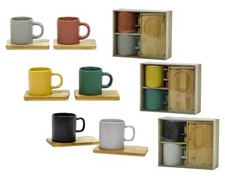 2 Tasses Tasse Grande Tasse Petit Déjeuner Lait Cappuccino Différentes Couleurs