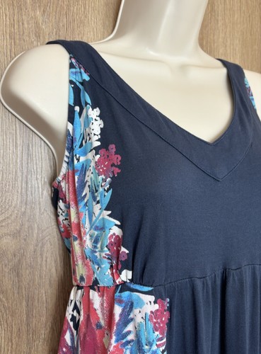 FAT FACE 10 Vgc Sleeveless Blue/Floral Jersey Maxi Dress - Picture 6 of 12