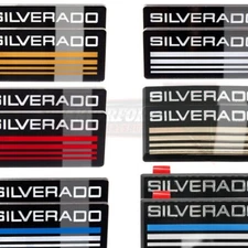 2PC Cab Roof SIDE Pillar Plate Emblem Badge for Silverado Tahoe Suburban STICKER