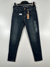BNWT American Eagle Womens Jegging Ankle Super Stretch Jeans Blue Sz 00 Short