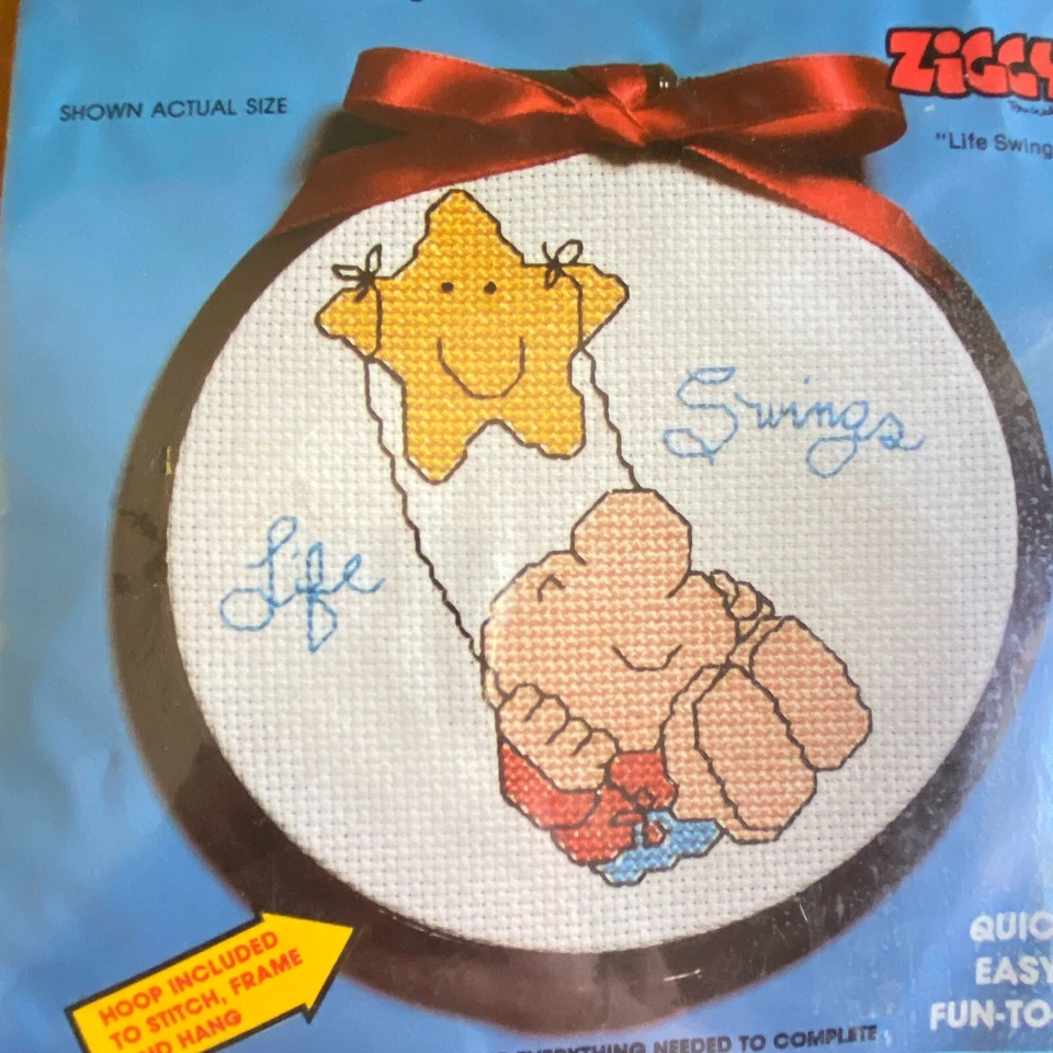 Vintage Ziggy Counted Cross Stitch Kit Hoop to Stitch 8254 - Image 3 of 4