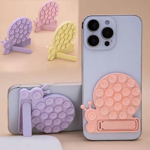 Silicone Sucker Magnetic Suction Cup Holder Snail Shape Phone Mount  Mirror
