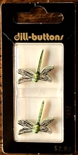 DILL BUTTONS - Dragonfly 1"  (Sealed 2 Pack)
