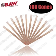 100ct | Raw Classic 1 1/4 Size Pre-Rolled Cone Authentic