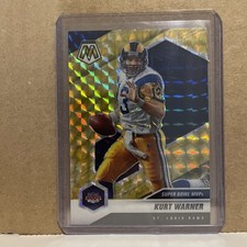 💥 2021 panini mosaic kurt warner super bowl mvps #294 reactive yellow prizm mvp