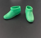 Vintage 1960s Mattel Barbie, Francie, Skipper Japan Green Vinyl Ankle Boots