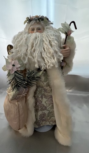 BRINN’S 1991 ENGLISH GARDEN PORCELAIN 16" SANTA DOLL W/BOX Made In Taiwan - Picture 8 of 10