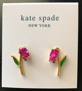 Kate Spade Hot Pink Tulip CZ Stud Earrings