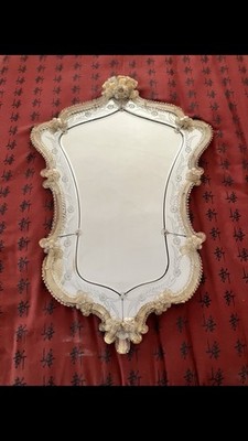 Vintage Venezianischer Murano-Glasspiegel 1960er Jahre Wandspiegel