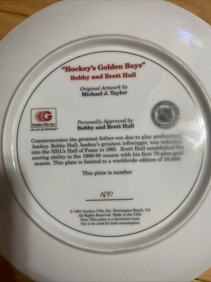 Plato Gartlan Hockey’s Golden Boys Bobby And Brett Hull padre e hijo. #1897 Foto 3 de 4