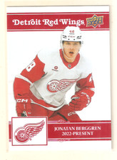 Jonatan Berggren 2025-26 UD Detroit Red Wings Centennial Base Card #71