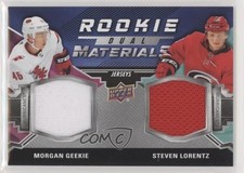 2020 Upper Deck Rookie Dual Materials Morgan Geekie Steven Lorentz #RDM-GL v6g