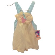 Vintage Carter's Yellow Cat  Mouse Terry Romper - 24M