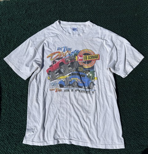 Vintage Single Stitch Les Schwab Tires T Shirt Size 2xl