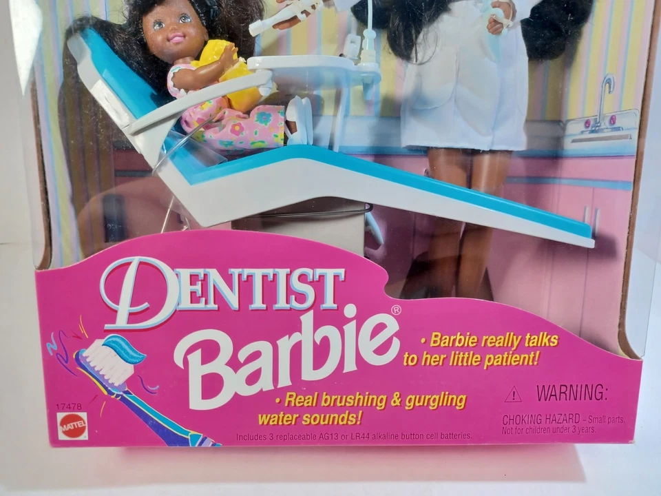 RARO Conjunto Muñeca Barbie Dentista Afroamericana 1997 Mattel 17478 Nuevo en Caja Nuevo 1997 Foto 2 de 4
