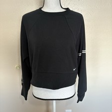 Nike Dri-Fit Black Long Sleeve Sweatshirt Women s Size Small