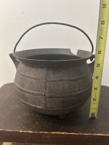 Cast Iron Savery & Co No. 1 2 Qt 3 Leg Cowboy Cauldron Kettle Phila, PA C. 1850 - Picture 12 of 16