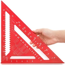 Carpenter Square 12 Inch Aluminum Rafter Square Triangle Framing Ruler Measur...