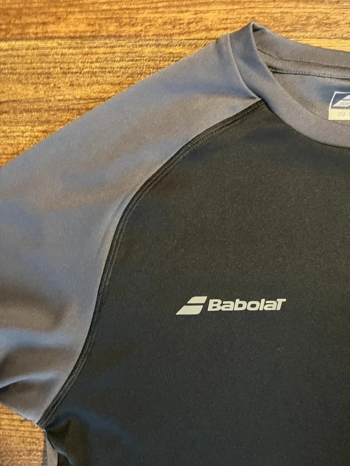 Camiseta Tenis Babolat Hombre Play Negra/Gris Talla M Cuello Redondo Foto 2 de 4