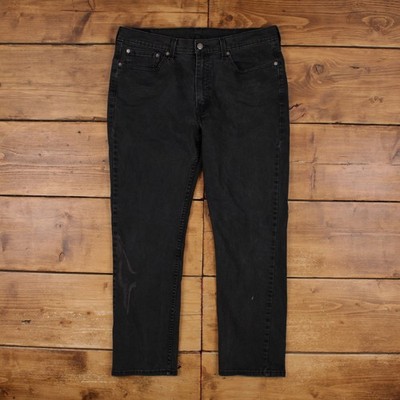 Levis 514 Jeans 36x28 Schwarz Regular Straight Faded Stonewash Red Tab Denim