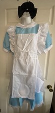 NWT Light Blue Zipper Colorful House Maid Dress/Costume - Size L/XL - NEW