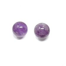 1.4" Amethyst Crystal Baoding Balls Small Purple Quartz Healing Stress 1.4 Inch