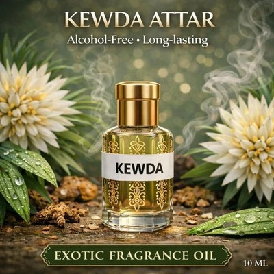 Kewda Ittar Attar | Alcohol-Free Floral Fragrance Oil | Long Lasting Perfume