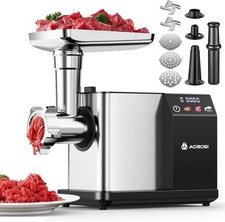 AAOBOSI Hachoir À Viande Électrique [3000W MAX] Avec Écran LED, 3 Vitesses, Hach