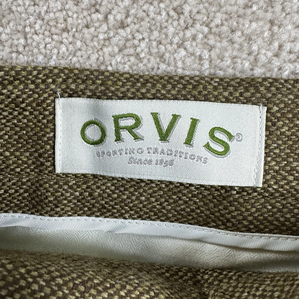 Pantalones Orvis Para Hombre 32 *33x31.5* Marrón Lana de Cordero Colección Firma Pantalones Otoño Foto 3 de 4