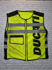 Ducati Daylight Hi Vis Reflective Motorcycle Vest Size XL Used High Visibility