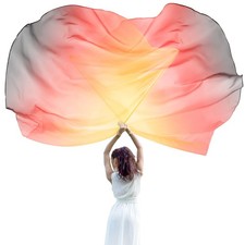 Jetec 2 Set 55" Praise Worship Dance Flags w/ Scalable Rod - Church Semicircle