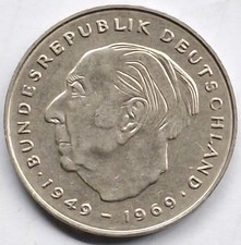 2 Mark BRD, Theodor Heuss, 1977 D, J407.