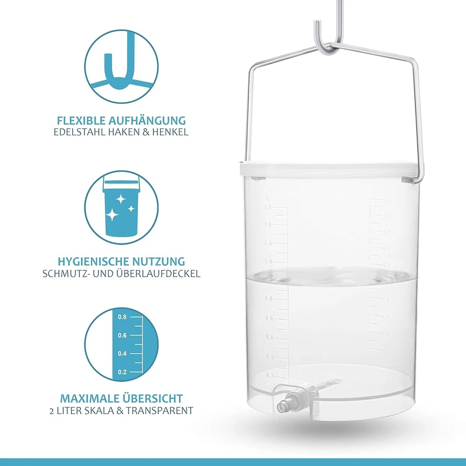 Lyvanas Einlaufset Für Darmeinlauf (2 Liter) - Einfach & Angenehm - Irrigator Zu - Bild 2 von 4
