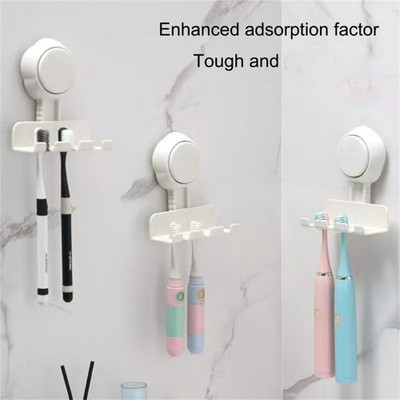 NonDrill Installation Toothbrush Stand Holder With Strong Suction For Bathrooms