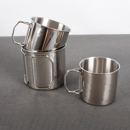 2 Pieces Outdoor Folding Cup Tin Mug Travel Insulated Camping Cups - Bild 4 von 12