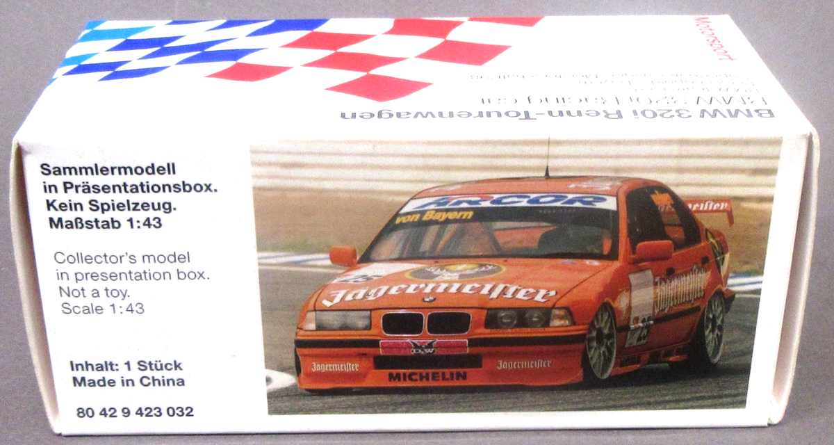 Minichamps BMW 320i 1998 Jagermeister DEALER Ed. 8042923032