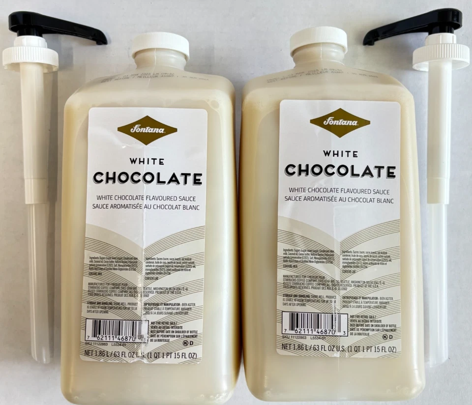 Salsa moca de chocolate blanco Fontana de Starbucks con bomba (2 botellas) BBD 30/08/25 Foto 2 de 3