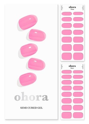 ohora Semi Cured Gel Nail Strips - Pink, Tint, Works with UV/LED